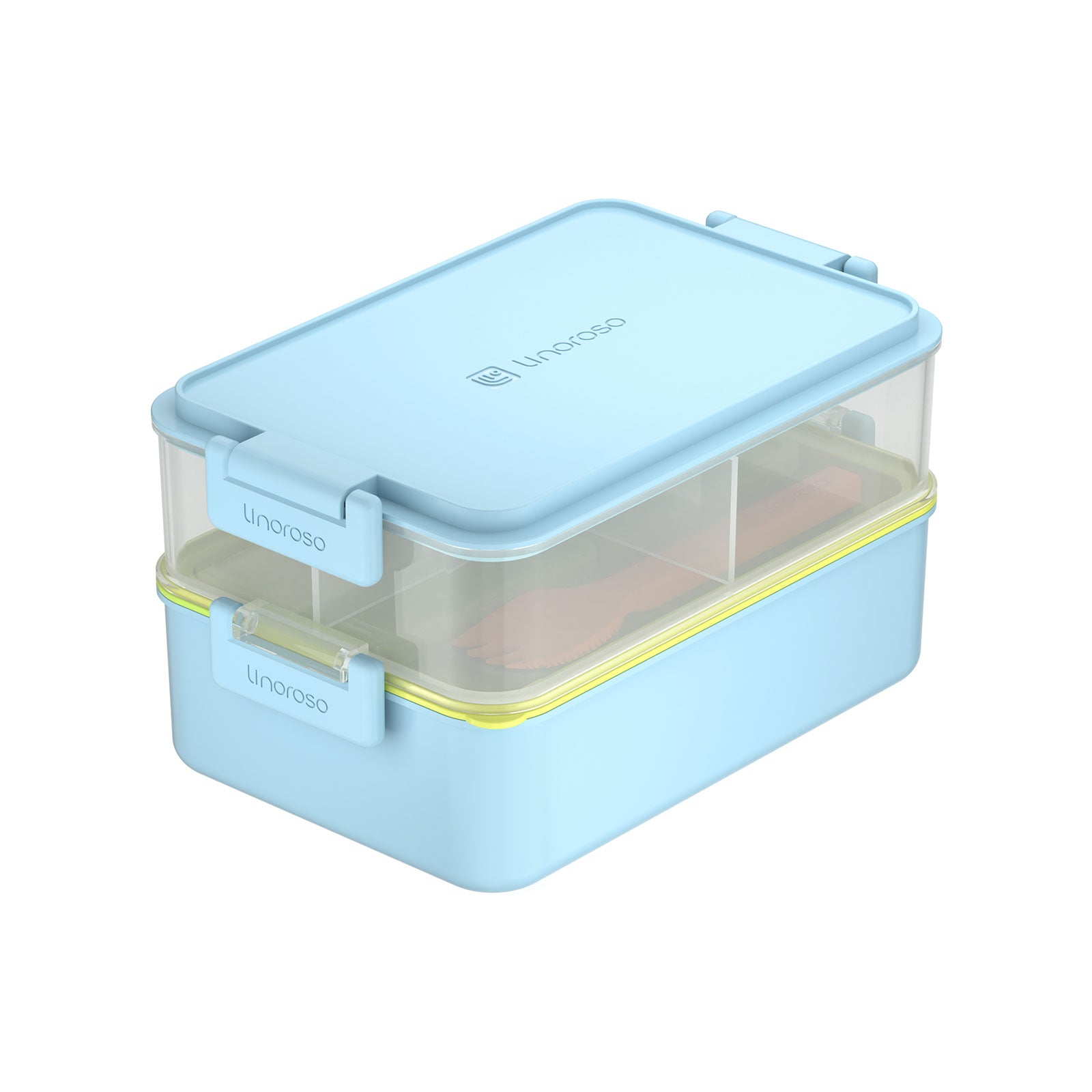 Linoroso All-in-One Stackable Bento Lunch Box Linoroso Color: Canal Blue