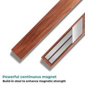 16 1/2 inch Wood Wall Mounted Magnetic Knife Strip