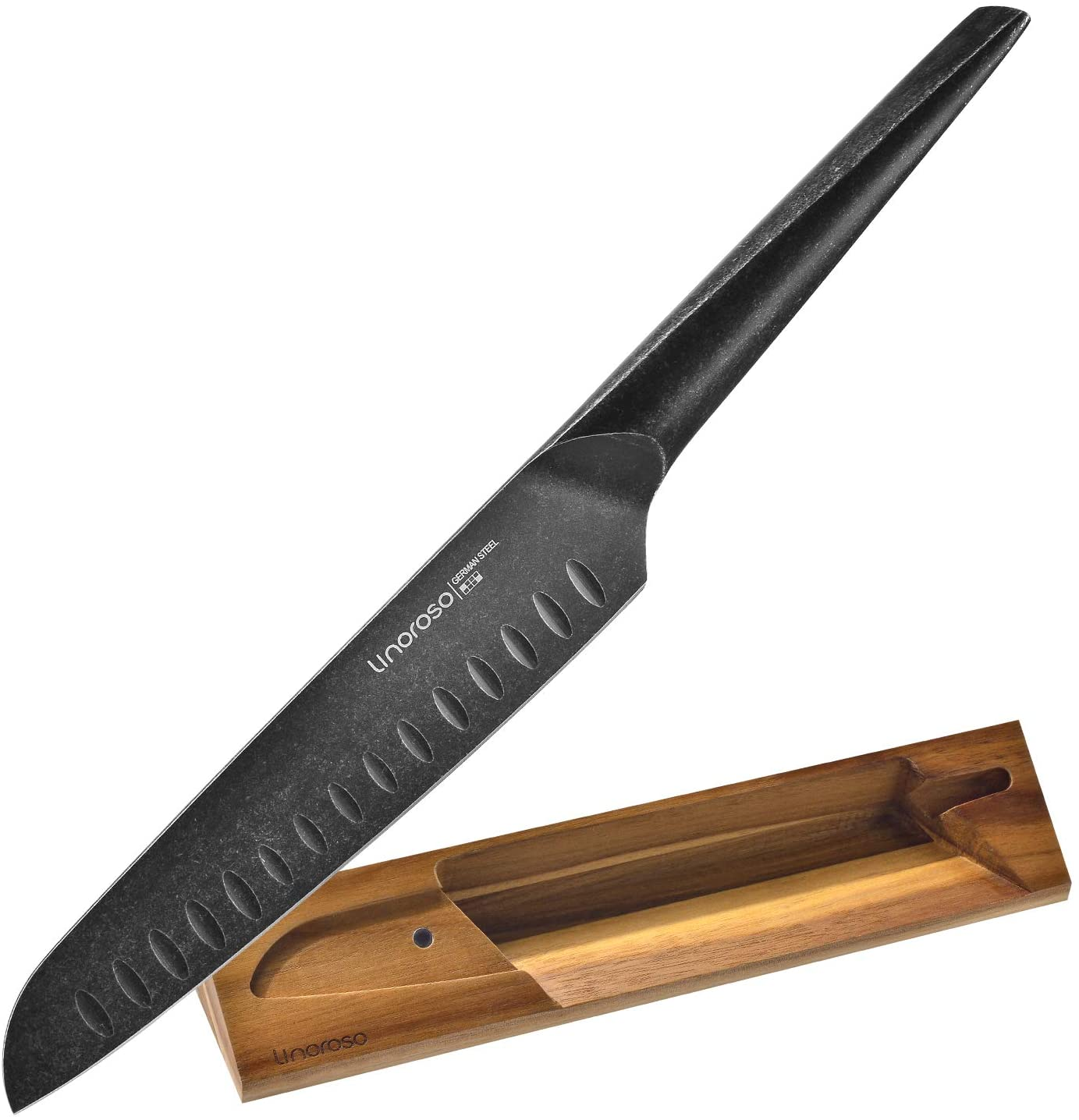  Santoku Knife - 7 Inch German Steel Razor Sharp Knife